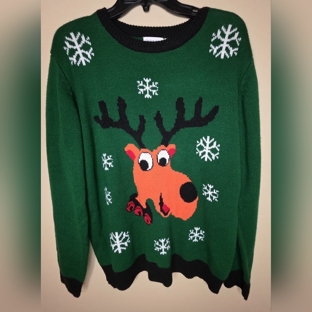Famjamjam Women's Christmas Green Pullover Sweater Size XXL